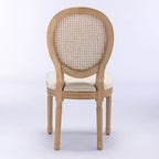 Lot de 2 chaises rembourrées du milieu du siècle, chaises de salle à manger modernes avec dossier respirant, cadre en bois, pour salon, cuisine, salle à manger