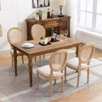 Lot de 2 chaises rembourrées du milieu du siècle, chaises de salle à manger modernes avec dossier respirant, cadre en bois, pour salon, cuisine, salle à manger