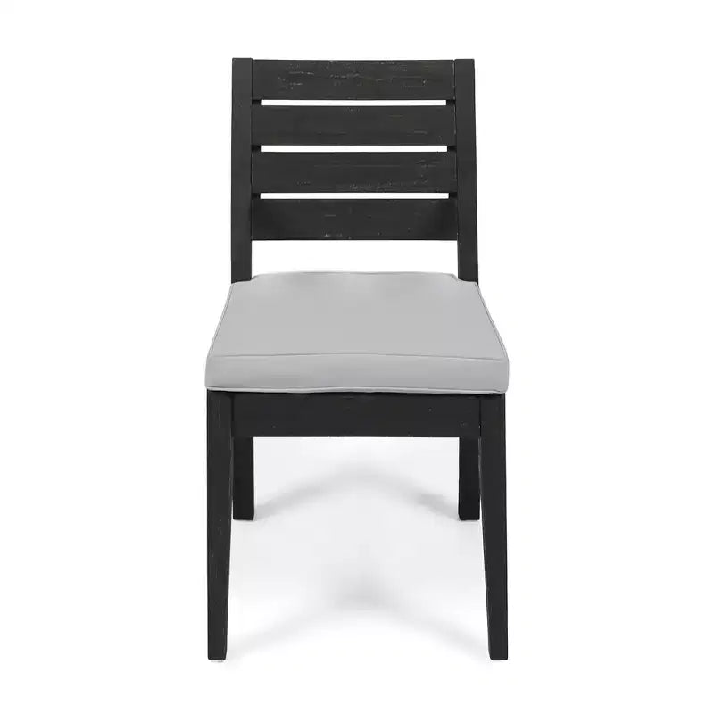 Ensemble de 4 chaises de salle à manger, chaises de salle à manger d'extérieur, dossier ergonomique, coussins imperméables, pieds fuselés, idéales pour les jardins