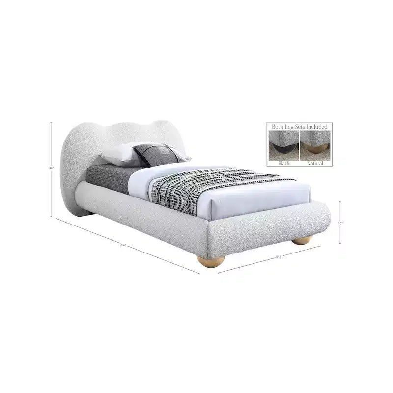 Lit en tissu bouclé Hyde, Meridian Furniture