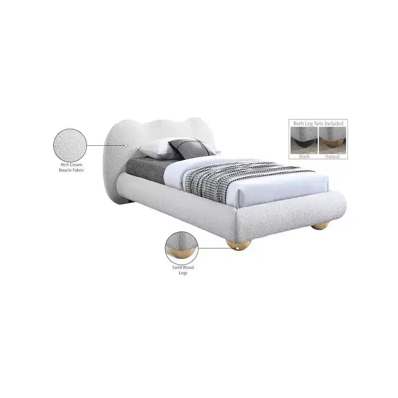 Lit en tissu bouclé Hyde, Meridian Furniture
