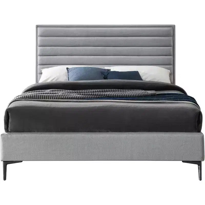 Lit texturé lin Meridian Furniture, Hunter