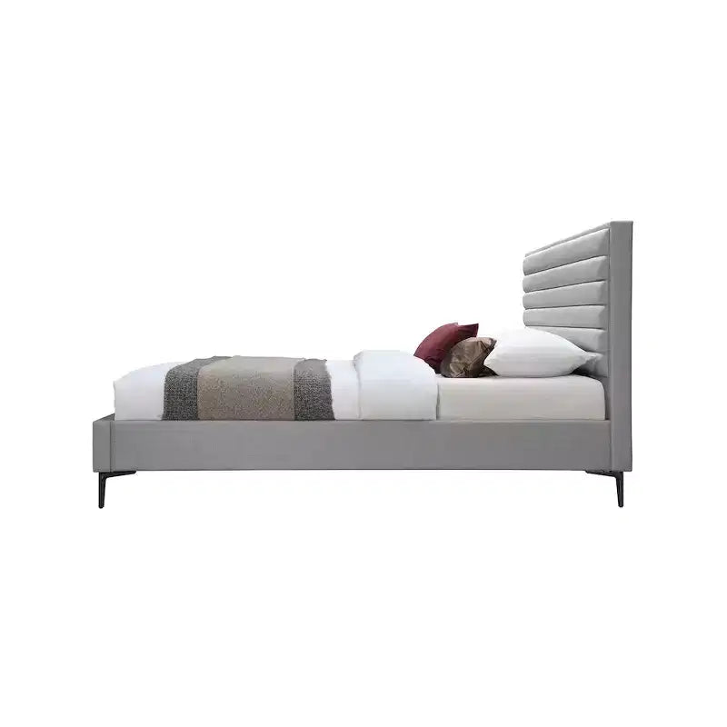 Lit texturé lin Meridian Furniture, Hunter