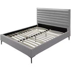 Lit texturé lin Meridian Furniture, Hunter