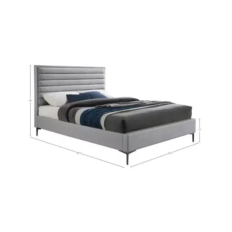 Lit texturé lin Meridian Furniture, Hunter