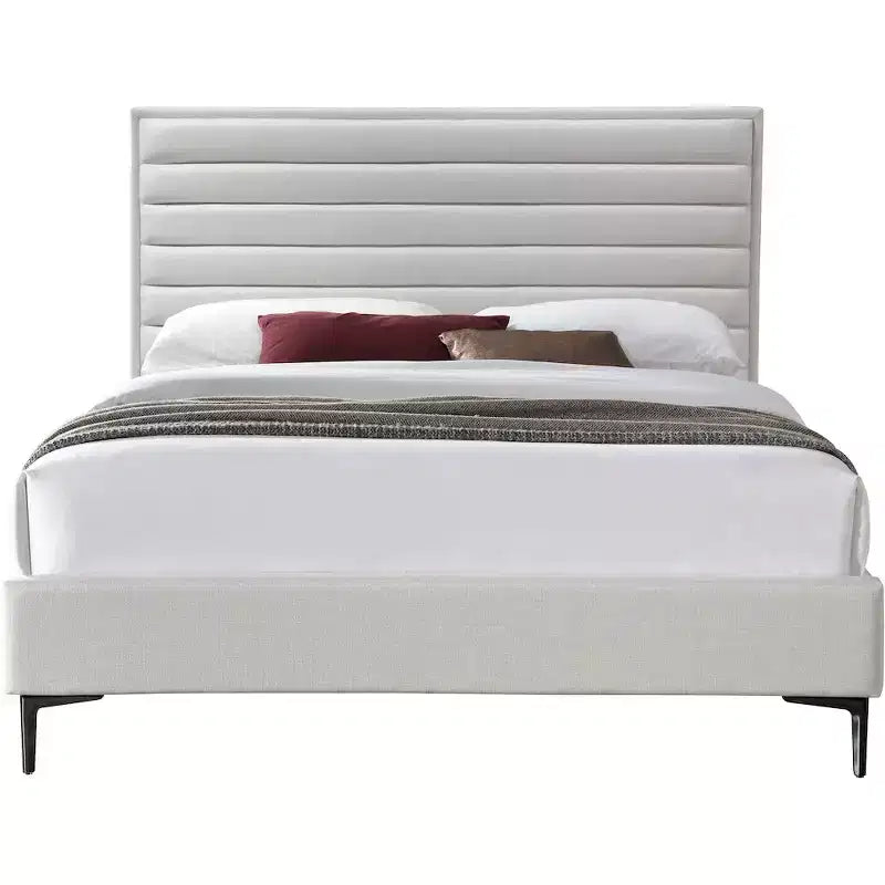 Lit texturé lin Meridian Furniture, Hunter