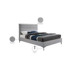 Lit texturé lin Meridian Furniture, Hunter