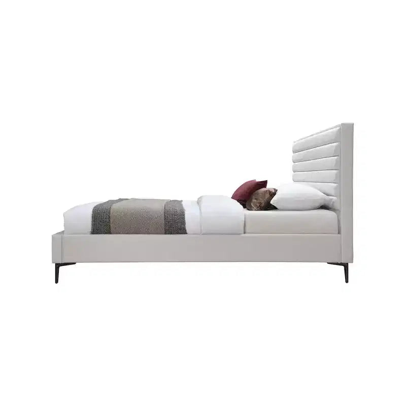 Lit texturé lin Meridian Furniture, Hunter