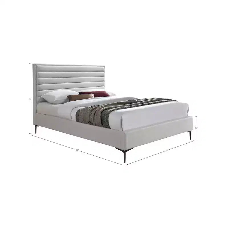 Lit texturé lin Meridian Furniture, Hunter