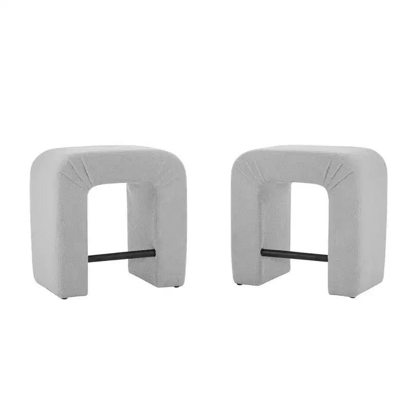 Okak 24 Tabourets de bar en boucle en U inversé Lot de 2, Chaises de salle à manger modernes avec repose-pieds, Tabourets chics pour îlot de cuisine, Salon