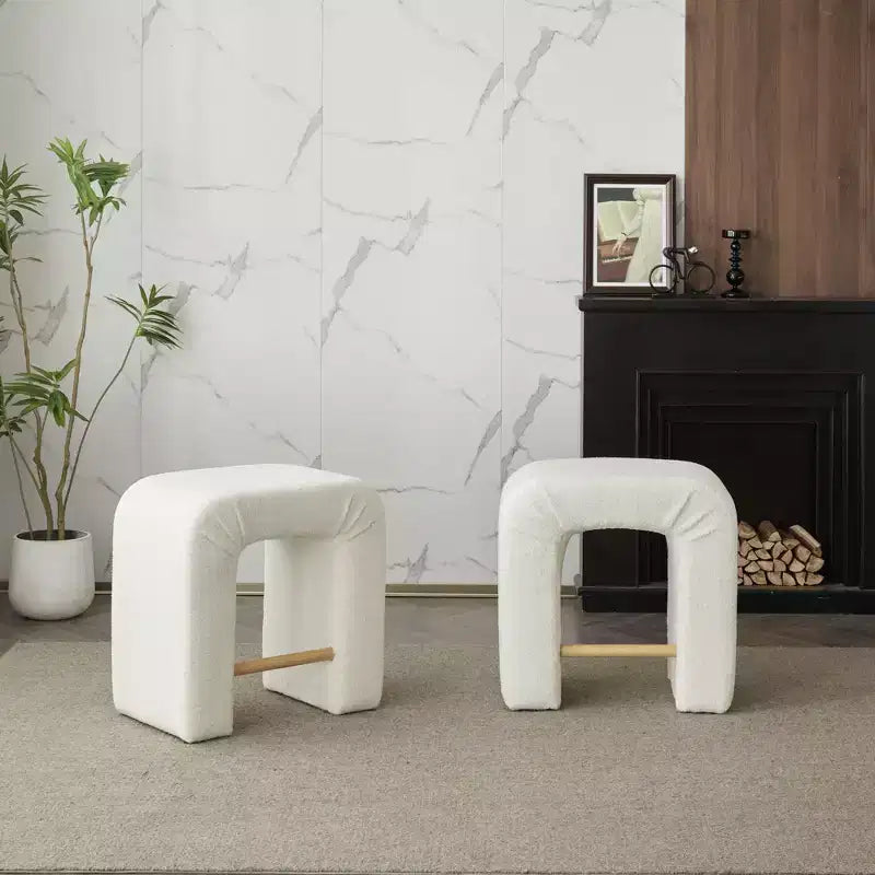 Okak 24 Tabourets de bar en boucle en U inversé Lot de 2, Chaises de salle à manger modernes avec repose-pieds, Tabourets chics pour îlot de cuisine, Salon