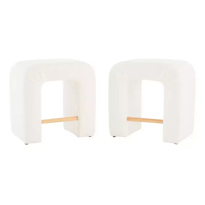 Okak 24 Tabourets de bar en boucle en U inversé Lot de 2, Chaises de salle à manger modernes avec repose-pieds, Tabourets chics pour îlot de cuisine, Salon