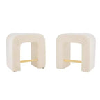 Okak 24 Tabourets de bar en boucle en U inversé Lot de 2, Chaises de salle à manger modernes avec repose-pieds, Tabourets chics pour îlot de cuisine, Salon