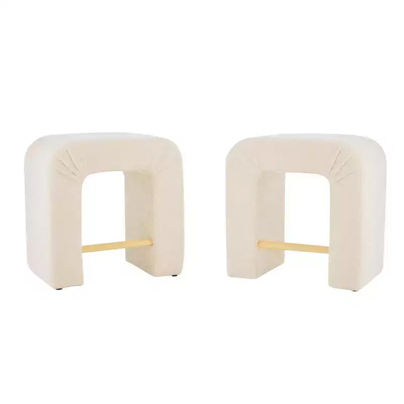 Okak 24 Tabourets de bar en boucle en U inversé Lot de 2, Chaises de salle à manger modernes avec repose-pieds, Tabourets chics pour îlot de cuisine, Salon