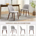 Chaises de salle à manger en bois, Chaise de salle à manger moderne en tissu, Rembourrée, pour Cuisine, Salle à manger, Restaurant