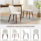 Chaises de salle à manger en bois, Chaise de salle à manger moderne en tissu, Rembourrée, pour Cuisine, Salle à manger, Restaurant