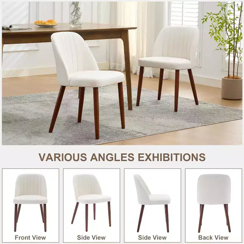 Chaises de salle à manger en bois, Chaise de salle à manger moderne en tissu, Rembourrée, pour Cuisine, Salle à manger, Restaurant