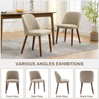 Chaises de salle à manger en bois, Chaise de salle à manger moderne en tissu, Rembourrée, pour Cuisine, Salle à manger, Restaurant