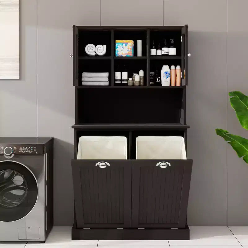 Armoires de rangement de salle de bain à double compartiment avec 2 étagères réglables, convenant aux chambres et aux salles de bain