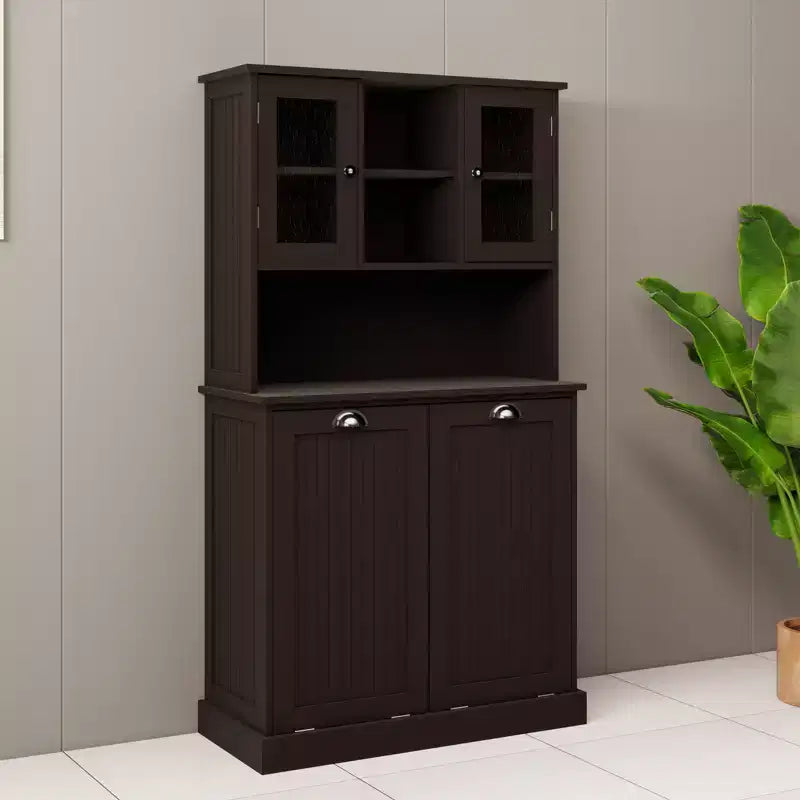 Armoires de rangement de salle de bain à double compartiment avec 2 étagères réglables, convenant aux chambres et aux salles de bain