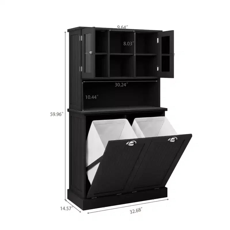 Armoires de rangement de salle de bain à double compartiment avec 2 étagères réglables, convenant aux chambres et aux salles de bain