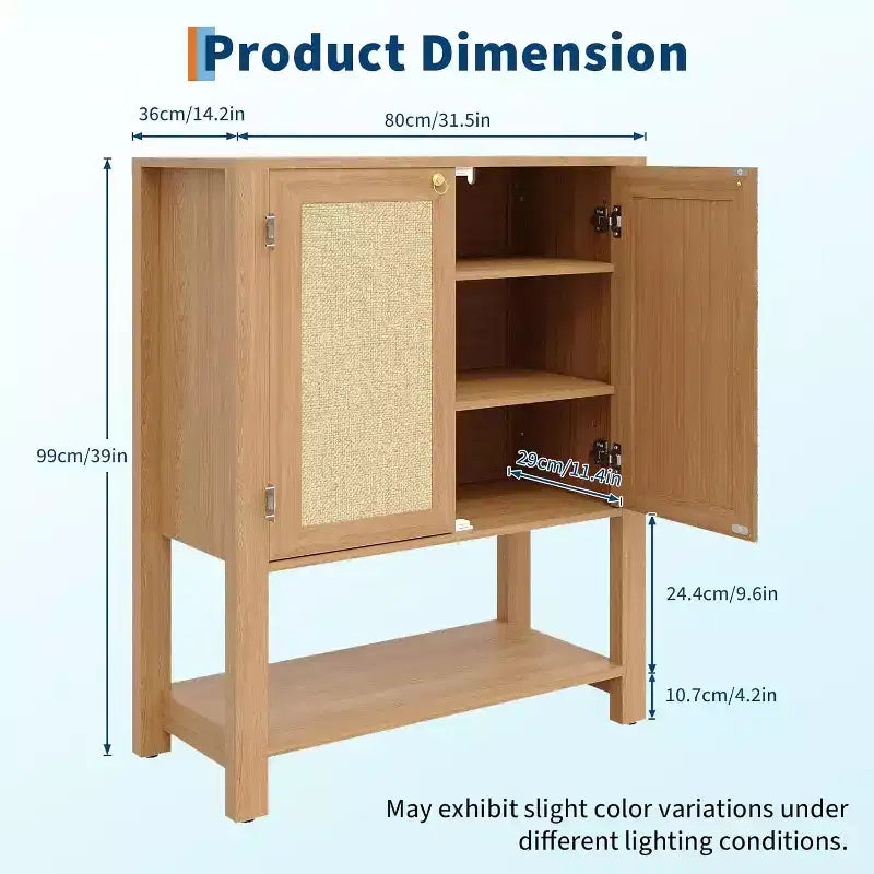 Meuble à chaussures, Meuble à chaussures de style rustique pour entrée, Organiseur à chaussures à 5 niveaux avec portes et étagères, Meuble à chaussures étroit autonome et dissimulé