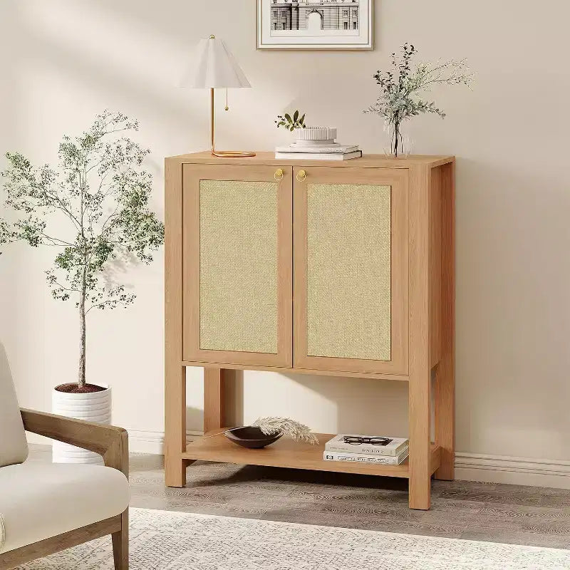 Meuble à chaussures, Meuble à chaussures de style rustique pour entrée, Organiseur à chaussures à 5 niveaux avec portes et étagères, Meuble à chaussures étroit autonome et dissimulé