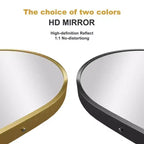 MAYEERTY Miroir noir pleine longueur de 39,37 x 66,93 pouces en forme d'arche avec bord fin en alliage d'aluminium avec support pour décoration murale de salon et de chambre à coucher