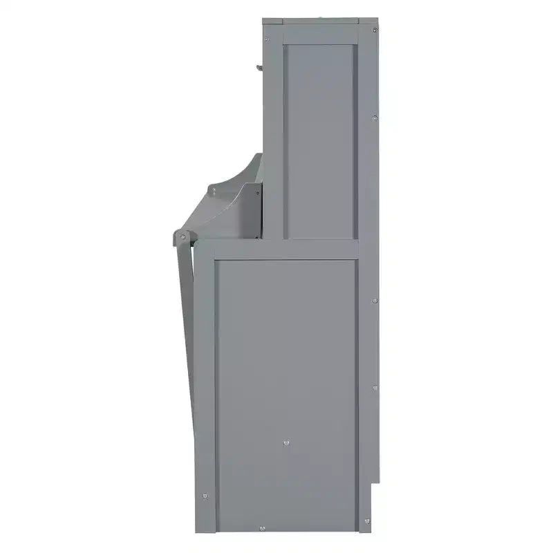 Lit escamotable mural Full/Queen avec vérin hydraulique, lit mural pliant en bois avec bureau pour chambre d'amis ou bureau