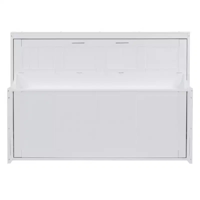 Lit escamotable mural Full/Queen avec vérin hydraulique, lit mural pliant en bois avec bureau pour chambre d'amis ou bureau
