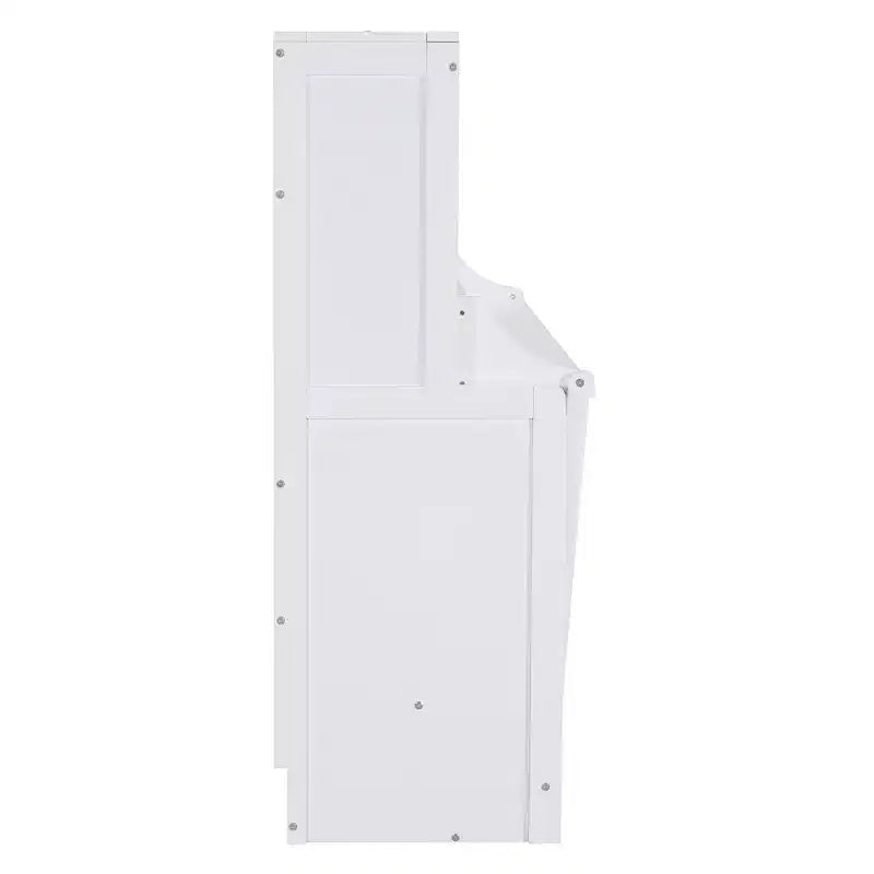 Lit escamotable mural Full/Queen avec vérin hydraulique, lit mural pliant en bois avec bureau pour chambre d'amis ou bureau