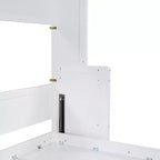 Lit escamotable mural Full/Queen avec vérin hydraulique, lit mural pliant en bois avec bureau pour chambre d'amis ou bureau