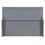 Lit escamotable mural Full/Queen avec vérin hydraulique, lit mural pliant en bois avec bureau pour chambre d'amis ou bureau