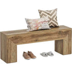 Banc d'entrée en bois Lantine de 7 po, banc d'entrée de ferme, banc de bout de lit intérieur pour salon, chambre à coucher, couloir, assemblage facile, brun chêne