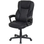 High Back Ergonomic Office Chair, PU Leather Executive Desk Chair with Adjustable Height and Swivel Wheels