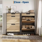 Meuble de rangement pour chaussures avec 3 tiroirs basculants, organiseur d'entrée dissimulé, étagère à chaussures étroite autoportante pour couloir et salon