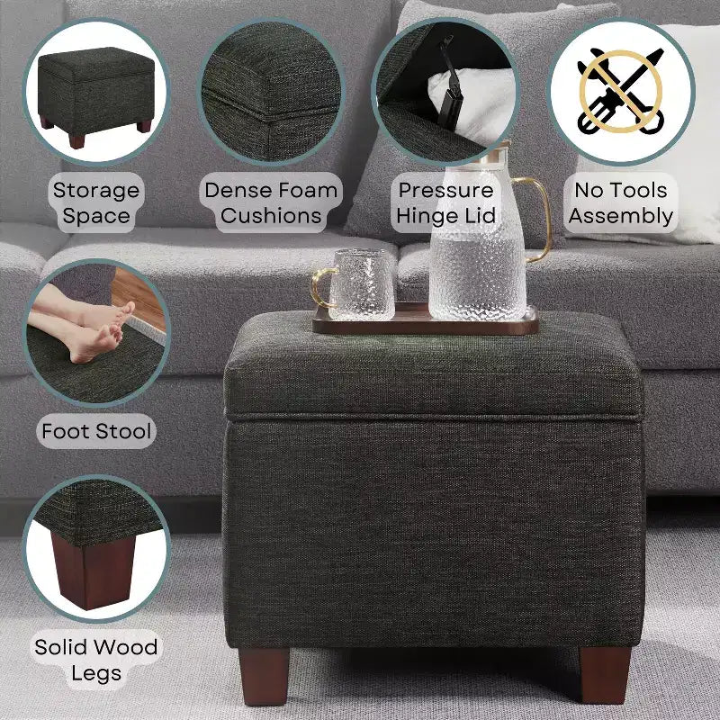 Pouf de rangement Madison HomeStock