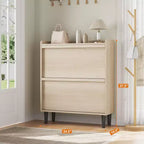 Meuble à chaussures Acekool en bois, tiroirs basculants, étagères réglables, rangement à chaussures dissimulé et peu encombrant pour entrée, couloir