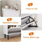 Meuble à chaussures Acekool en bois, tiroirs basculants, étagères réglables, rangement à chaussures dissimulé et peu encombrant pour entrée, couloir