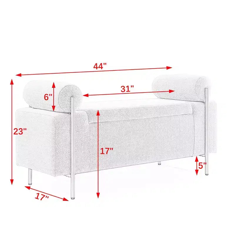 Banc de rangement rembourré Homy Casa avec accoudoirs cylindriques, banc ottoman de chambre ou d'entrée moderne avec rangement caché, vert émeraude