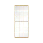 HomeRoots 69 Gold Iron Freestanding Geometric Framed Standing Mirror