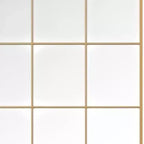 Miroir sur pied à cadre géométrique HomeRoots 69 en fer doré