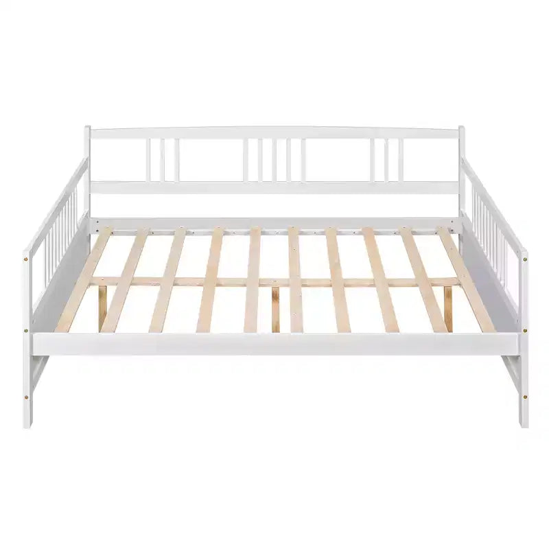 Lit de repos double Bellemave avec pieds de soutien, blanc