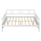 Lit de repos double Bellemave avec pieds de soutien, blanc