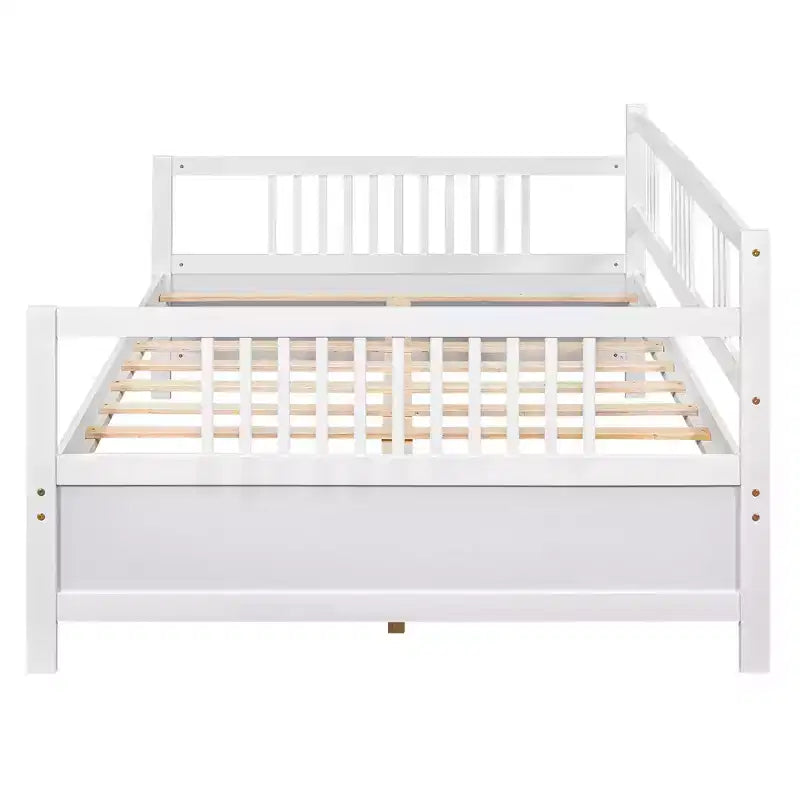 Lit de repos double Bellemave avec pieds de soutien, blanc