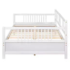 Lit de repos double Bellemave avec pieds de soutien, blanc
