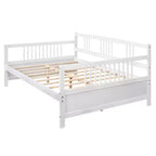 Lit de repos double Bellemave avec pieds de soutien, blanc
