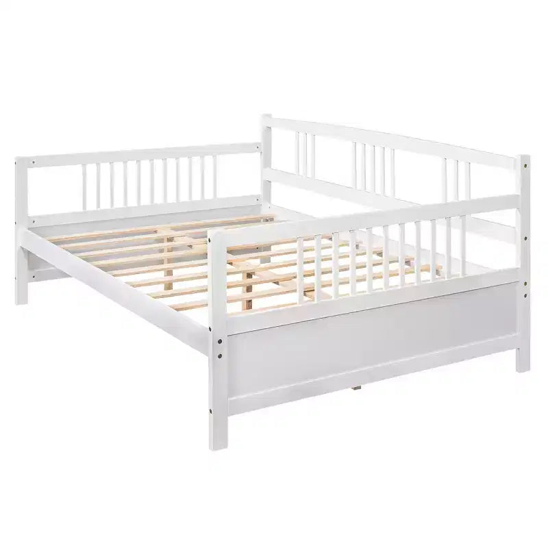 Lit de repos double Bellemave avec pieds de soutien, blanc