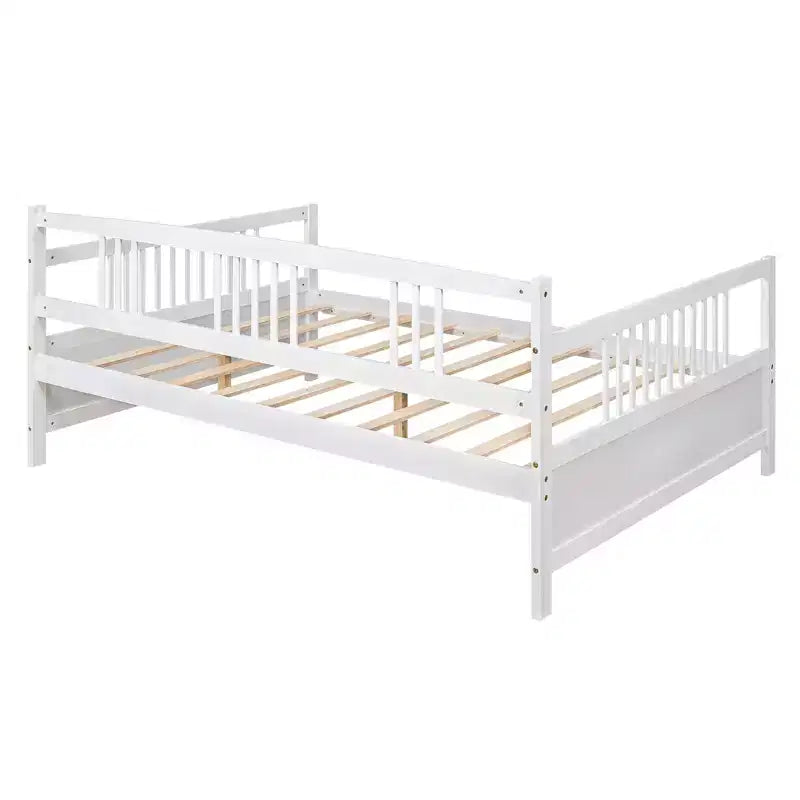 Lit de repos double Bellemave avec pieds de soutien, blanc