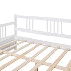 Lit de repos double Bellemave avec pieds de soutien, blanc